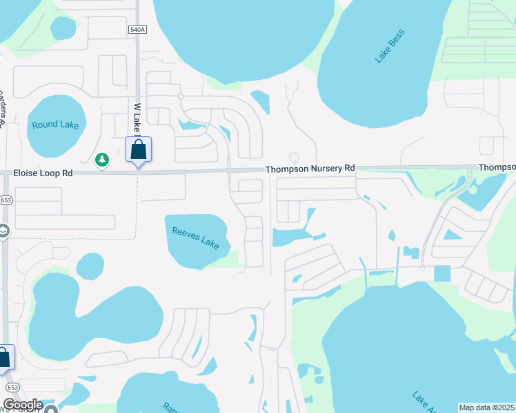 map of restaurants, bars, coffee shops, grocery stores, and more near 2989 Dayton Drive in Winter Haven