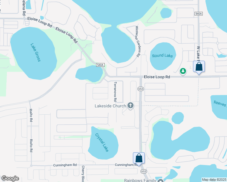 map of restaurants, bars, coffee shops, grocery stores, and more near 811 Terranova Road in Winter Haven