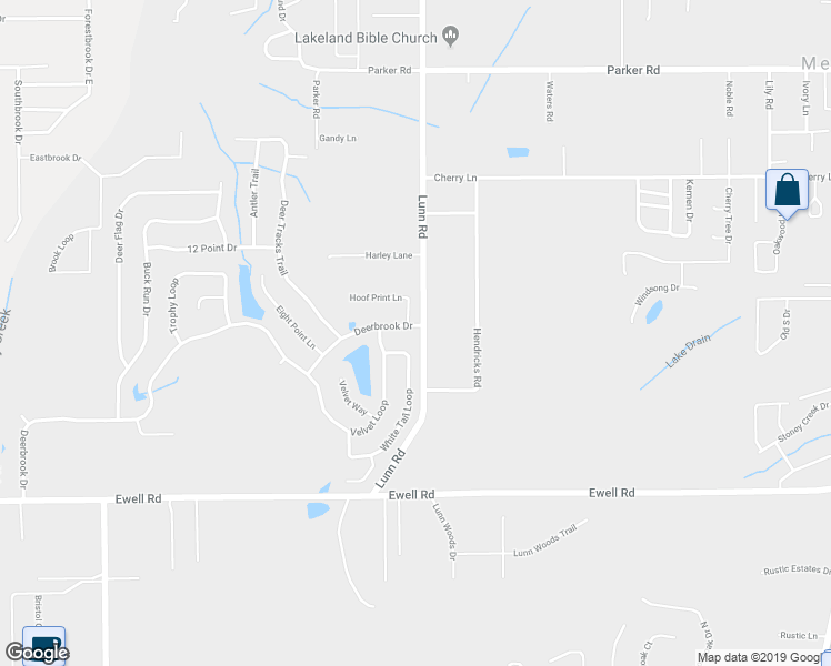 map of restaurants, bars, coffee shops, grocery stores, and more near 2004 Deerbrook Drive in Lakeland