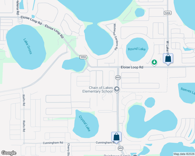 map of restaurants, bars, coffee shops, grocery stores, and more near 811 Terranova Road in Winter Haven