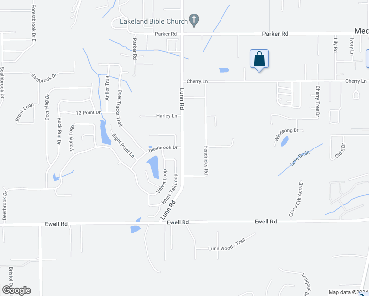 map of restaurants, bars, coffee shops, grocery stores, and more near 5846 Lunn Road in Lakeland