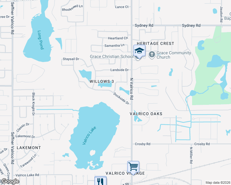 map of restaurants, bars, coffee shops, grocery stores, and more near 2001 Helm Lane in Valrico