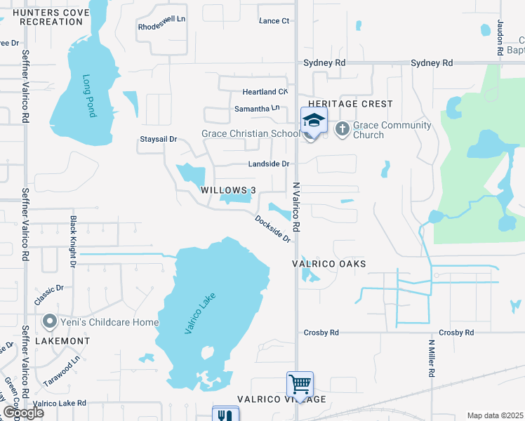 map of restaurants, bars, coffee shops, grocery stores, and more near 2005 Helm Lane in Valrico