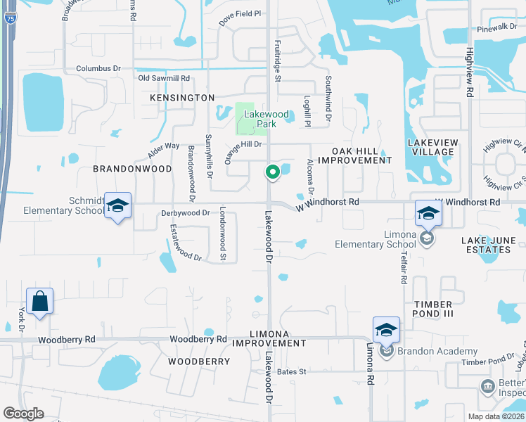 map of restaurants, bars, coffee shops, grocery stores, and more near 1702 Cottage Way Court in Brandon