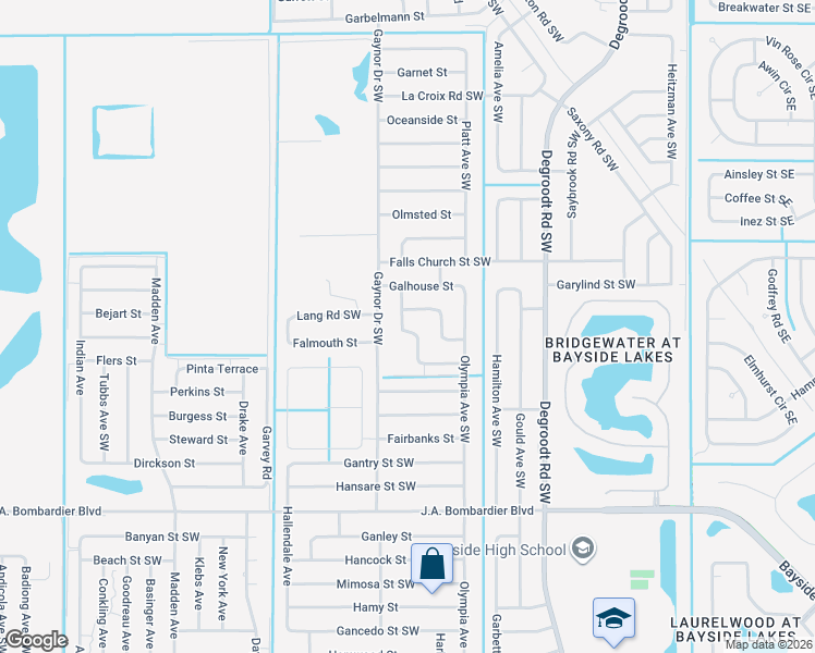 map of restaurants, bars, coffee shops, grocery stores, and more near in Palm Bay