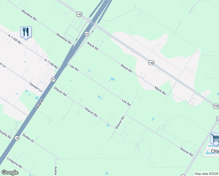 map of restaurants, bars, coffee shops, grocery stores, and more near 1050 Lee Road in Aransas Pass