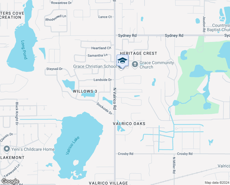 map of restaurants, bars, coffee shops, grocery stores, and more near 1223 North Valrico Road in Valrico