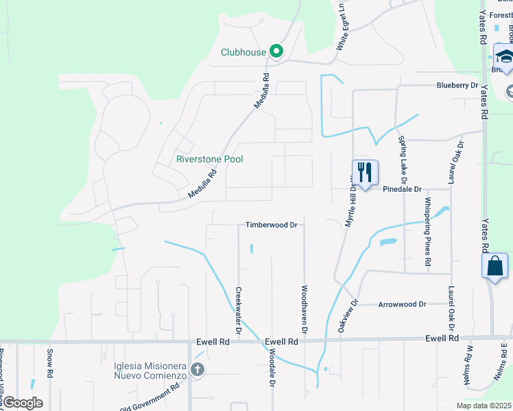 map of restaurants, bars, coffee shops, grocery stores, and more near 4144 Salt Springs Lane in Lakeland