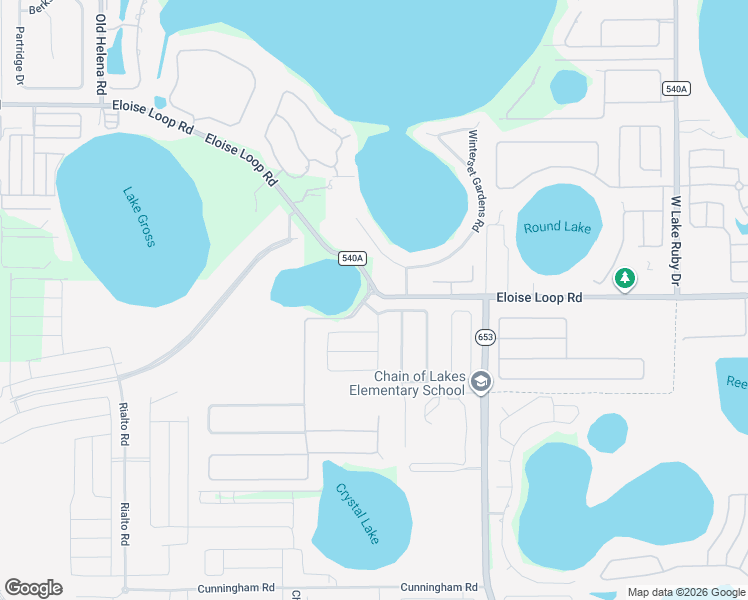 map of restaurants, bars, coffee shops, grocery stores, and more near 495 Terranova Circle in Winter Haven