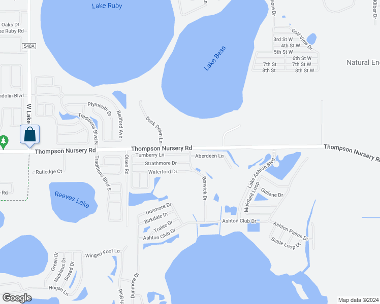 map of restaurants, bars, coffee shops, grocery stores, and more near 3247 Berwick Drive in Lake Wales