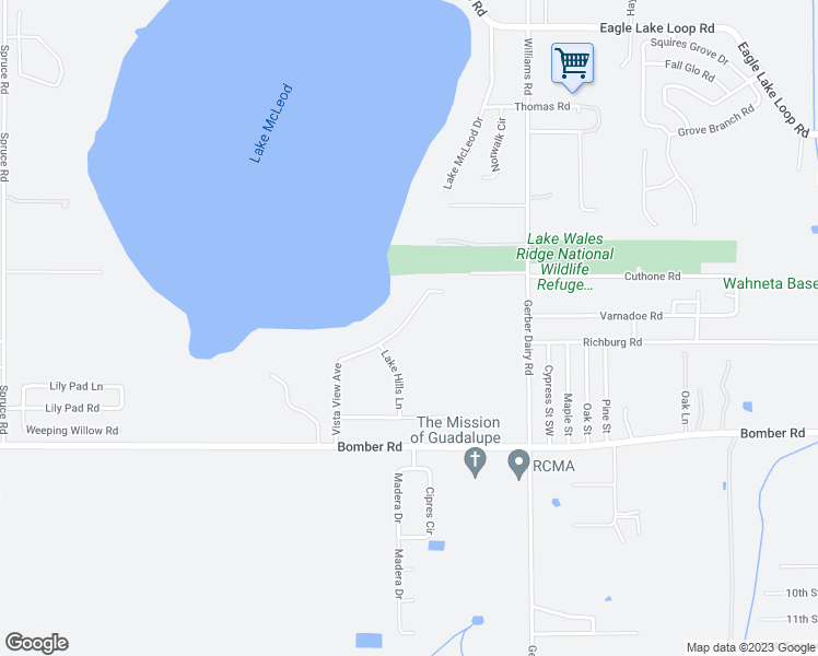 map of restaurants, bars, coffee shops, grocery stores, and more near 177 Vista View Avenue in Eagle Lake