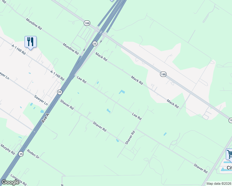 map of restaurants, bars, coffee shops, grocery stores, and more near 1164 Lee Road in Aransas Pass