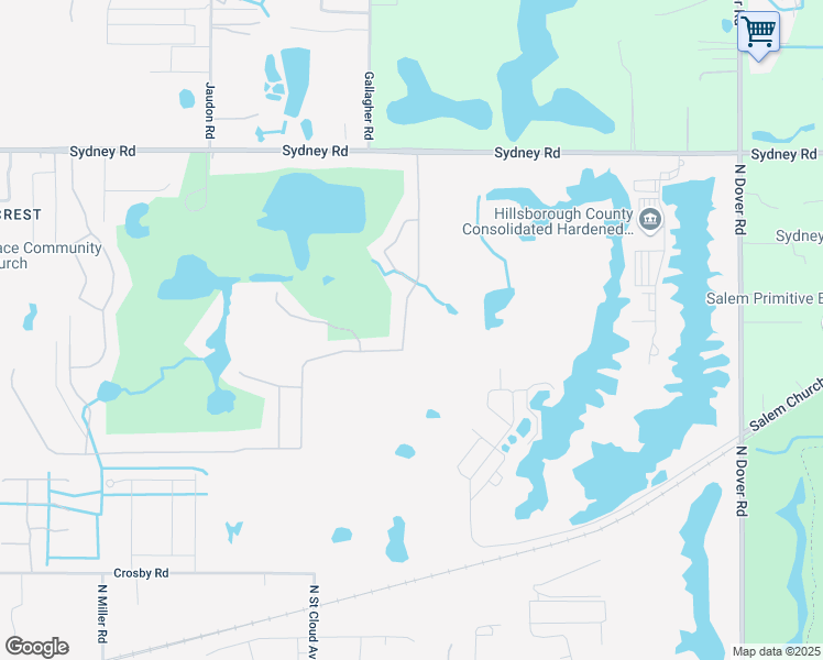 map of restaurants, bars, coffee shops, grocery stores, and more near 1436 Emerald Hill Way in Valrico