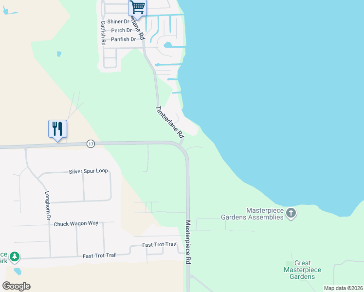map of restaurants, bars, coffee shops, grocery stores, and more near 4124 Timberlane Road in Lake Wales