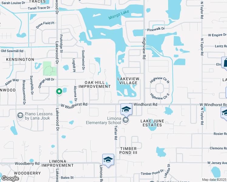 map of restaurants, bars, coffee shops, grocery stores, and more near 1321 Garden Stone Lane in Brandon