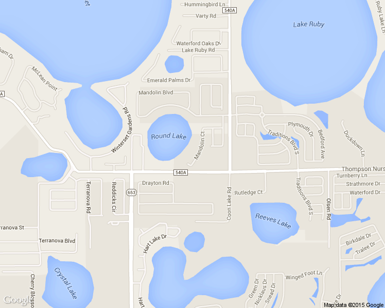 map of restaurants, bars, coffee shops, grocery stores, and more near 4964 Mandolin Court in Winter Haven