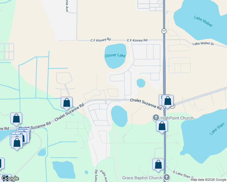 map of restaurants, bars, coffee shops, grocery stores, and more near 4323 Dinner Lake Boulevard in Lake Wales