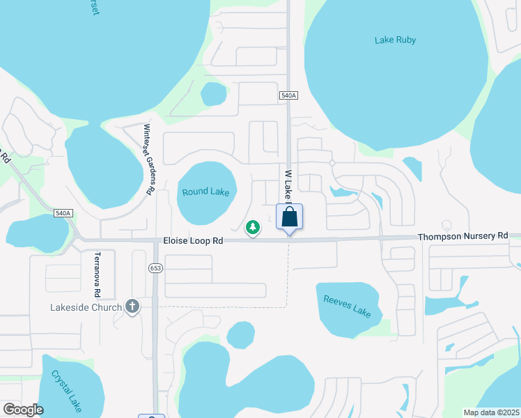 map of restaurants, bars, coffee shops, grocery stores, and more near 4711 Mandolin Loop in Winter Haven