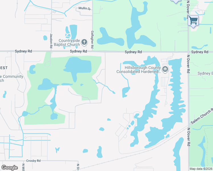 map of restaurants, bars, coffee shops, grocery stores, and more near 1501 Emerald Hill Way in Valrico