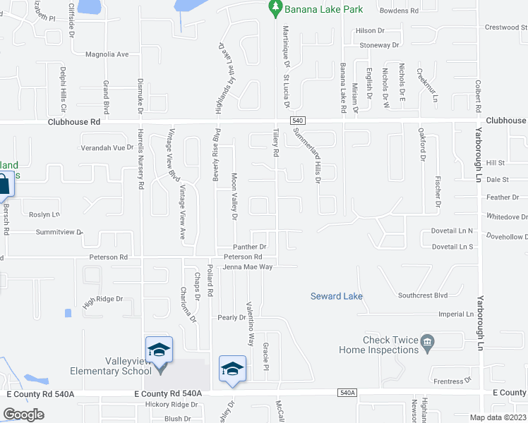 map of restaurants, bars, coffee shops, grocery stores, and more near 3104 Valley Vista Circle in Lakeland
