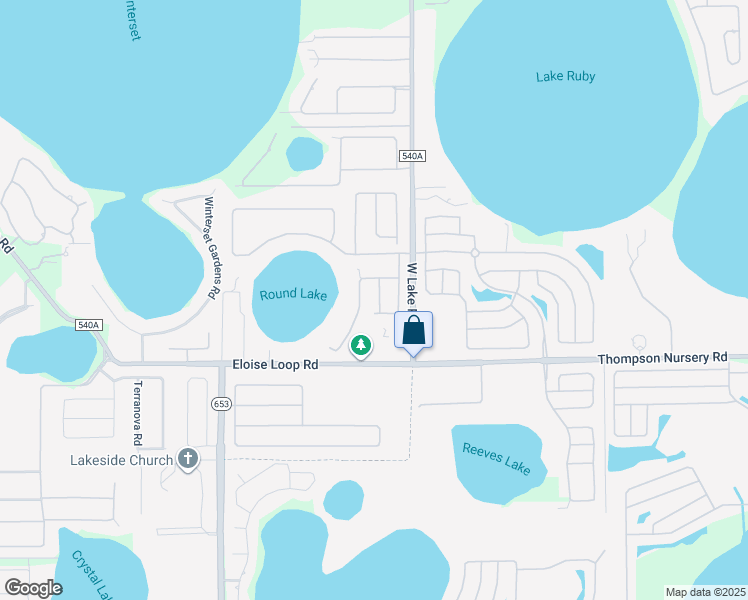 map of restaurants, bars, coffee shops, grocery stores, and more near 4729 Mandolin Loop in Winter Haven