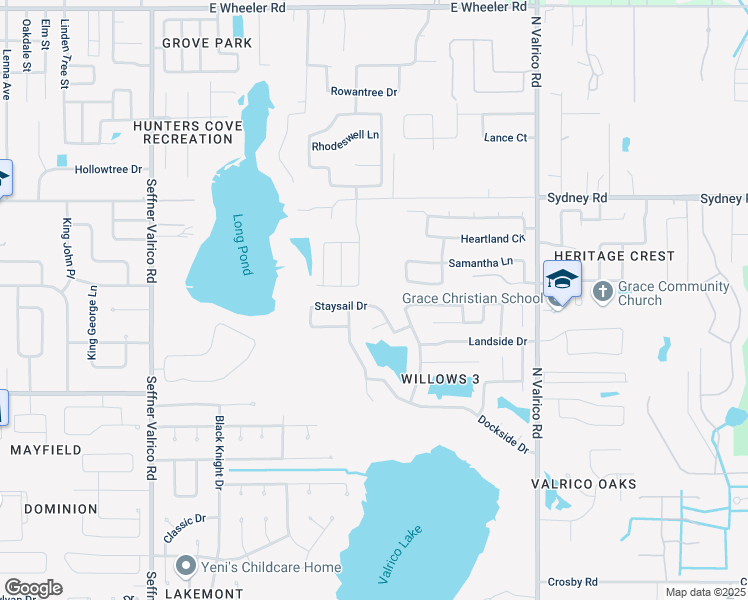map of restaurants, bars, coffee shops, grocery stores, and more near 1810 Staysail Drive in Valrico
