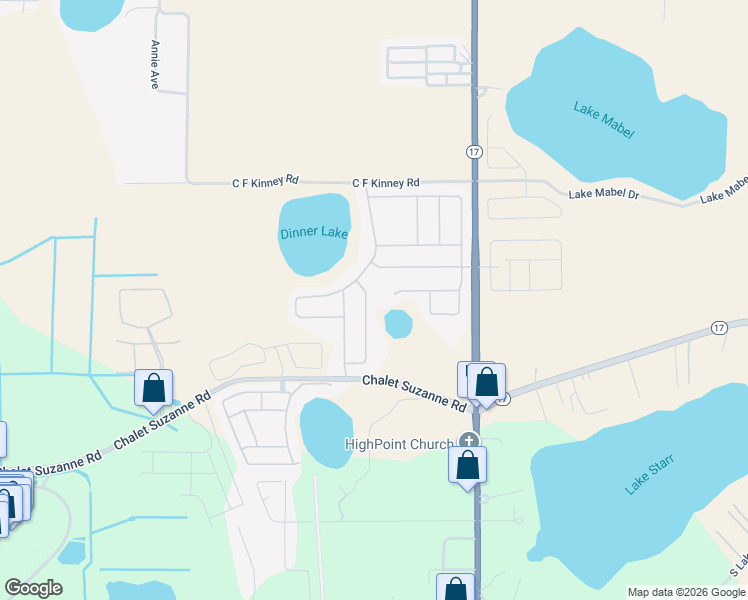 map of restaurants, bars, coffee shops, grocery stores, and more near 4348 Dinner Lake Boulevard in Lake Wales