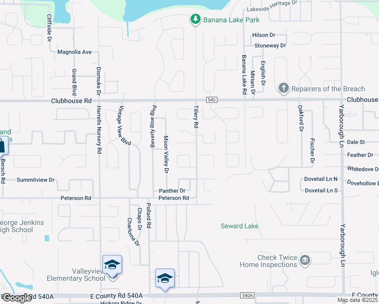 map of restaurants, bars, coffee shops, grocery stores, and more near 3123 Valley Vista Circle in Lakeland