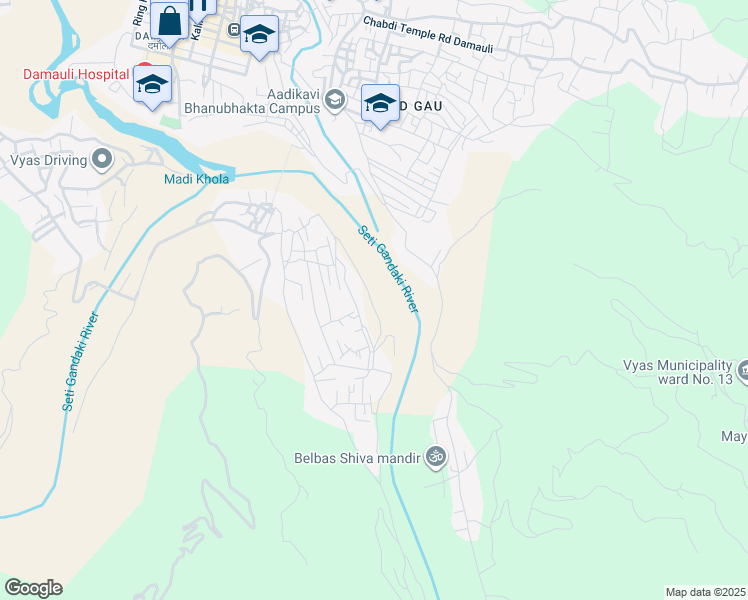 map of restaurants, bars, coffee shops, grocery stores, and more near in Gandaki