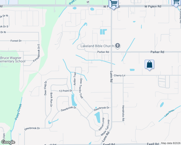 map of restaurants, bars, coffee shops, grocery stores, and more near 5555 Lunn Road in Lakeland