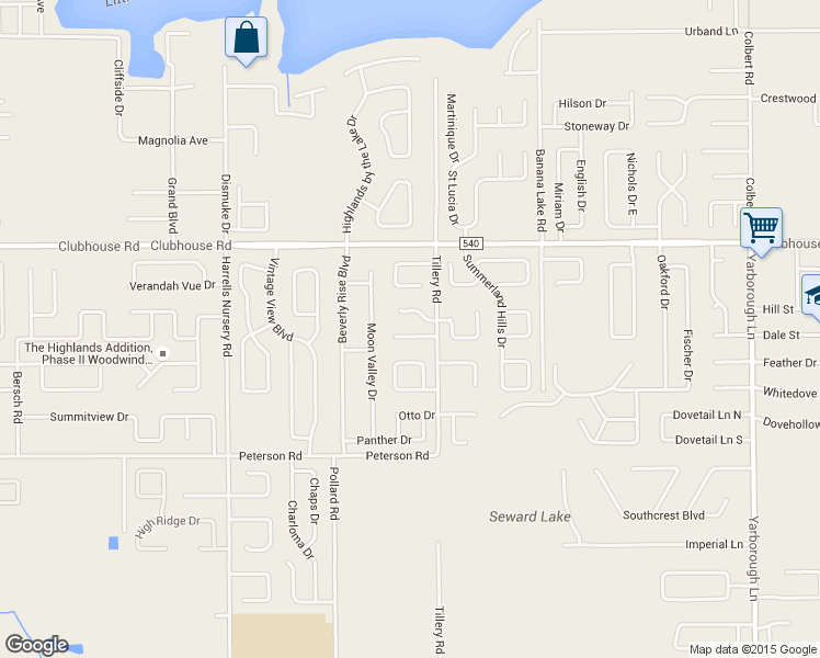 map of restaurants, bars, coffee shops, grocery stores, and more near 3132 Little Valley Way in Lakeland