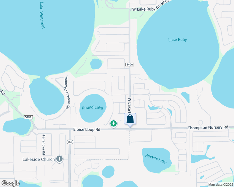map of restaurants, bars, coffee shops, grocery stores, and more near 4236 Mandolin Boulevard in Winter Haven