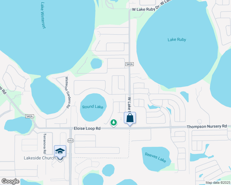 map of restaurants, bars, coffee shops, grocery stores, and more near 4236 Mandolin Boulevard in Winter Haven