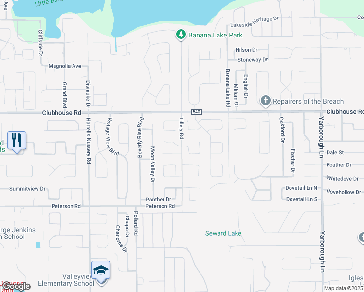 map of restaurants, bars, coffee shops, grocery stores, and more near 3201 Big Valley Drive in Lakeland