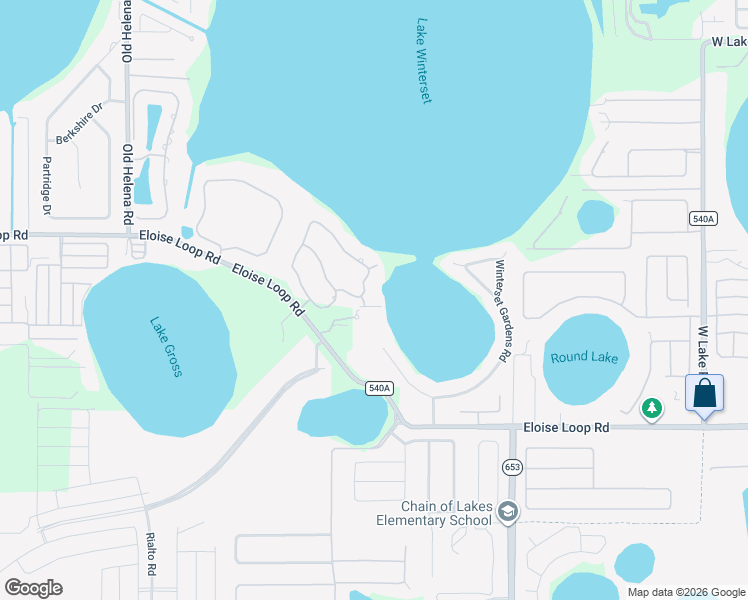 map of restaurants, bars, coffee shops, grocery stores, and more near 248 McLean Landing in Winter Haven