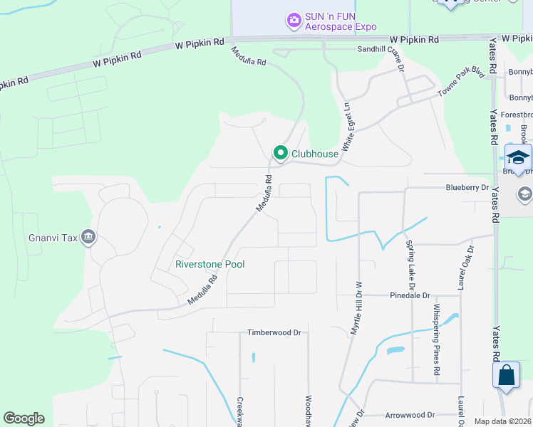 map of restaurants, bars, coffee shops, grocery stores, and more near 3854 Britton Beach Place in Lakeland