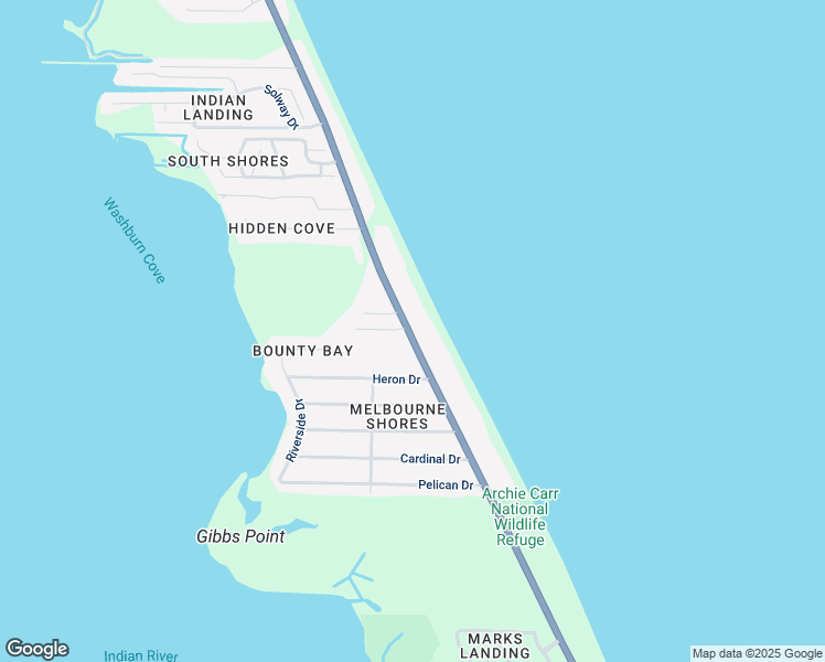 map of restaurants, bars, coffee shops, grocery stores, and more near 5805 South Highway A1A in Melbourne Beach
