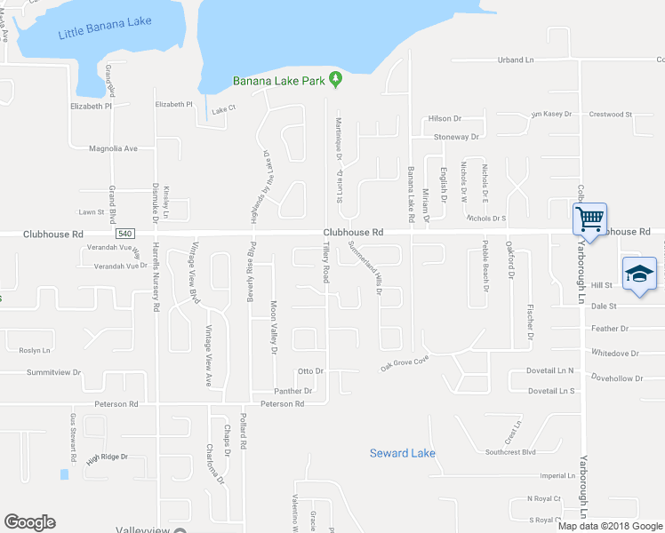 map of restaurants, bars, coffee shops, grocery stores, and more near 3231 Summerland Hills Court in Lakeland