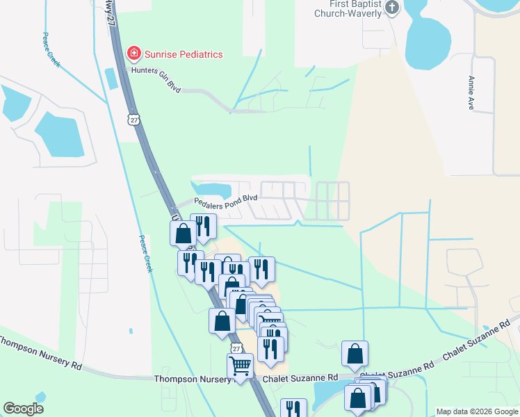 map of restaurants, bars, coffee shops, grocery stores, and more near 4680 Murray Court in Lake Wales