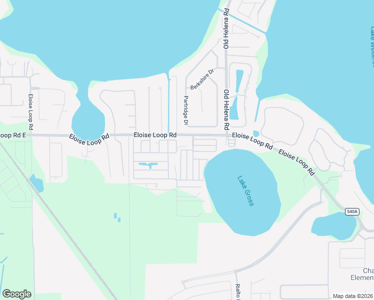 map of restaurants, bars, coffee shops, grocery stores, and more near Valencia Drive Southeast in Winter Haven