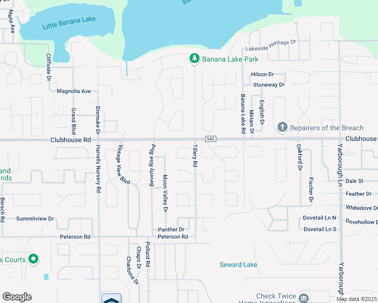 map of restaurants, bars, coffee shops, grocery stores, and more near 3231 Summerland Hills Court in Lakeland