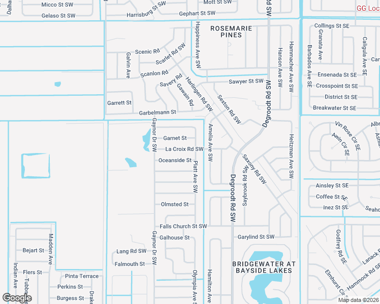 map of restaurants, bars, coffee shops, grocery stores, and more near 1251 Platt Avenue Southwest in Palm Bay