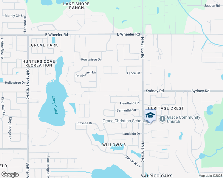 map of restaurants, bars, coffee shops, grocery stores, and more near 1918 Sydney Road in Valrico