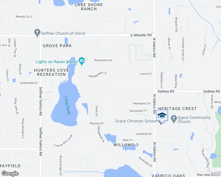 map of restaurants, bars, coffee shops, grocery stores, and more near 1522 Rushgrove Circle in Dover