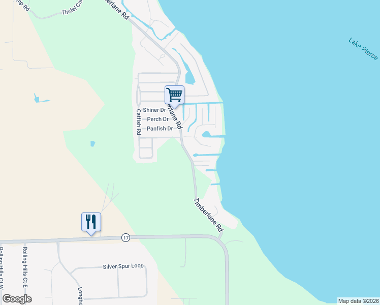 map of restaurants, bars, coffee shops, grocery stores, and more near 4538 Timberlane Road in Lake Wales