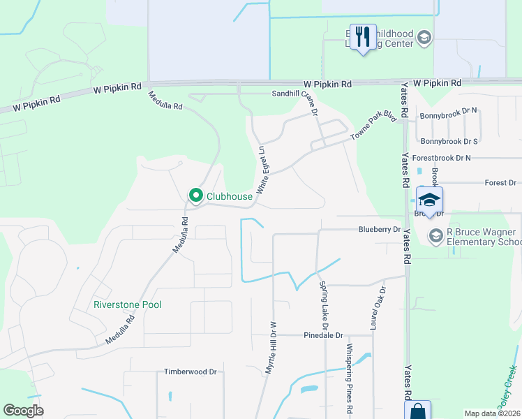 map of restaurants, bars, coffee shops, grocery stores, and more near 3768 Peregrine Way in Lakeland