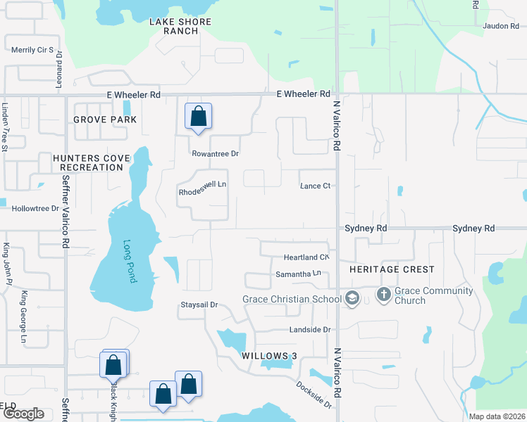 map of restaurants, bars, coffee shops, grocery stores, and more near 1918 Sydney Road in Valrico