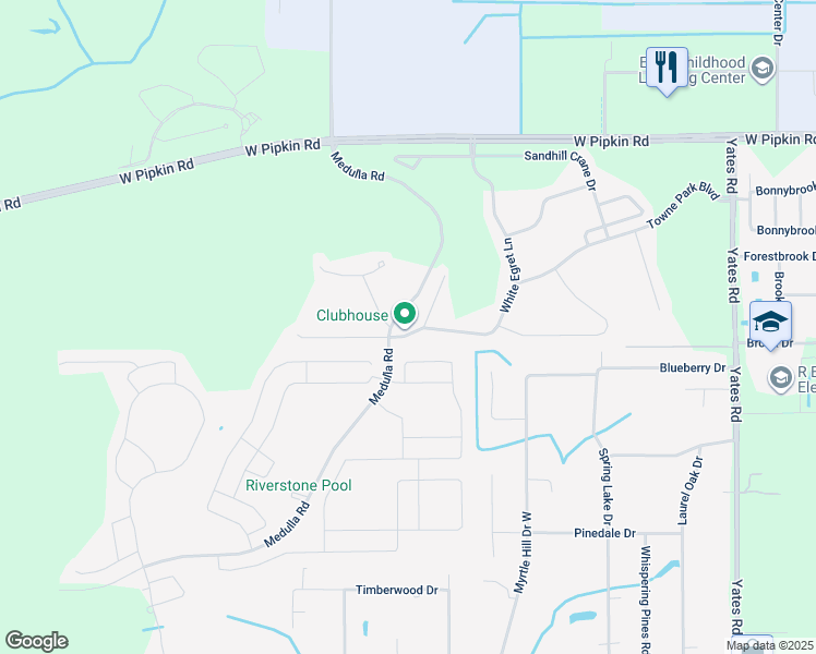 map of restaurants, bars, coffee shops, grocery stores, and more near 5446 Keaton Springs Drive in Lakeland