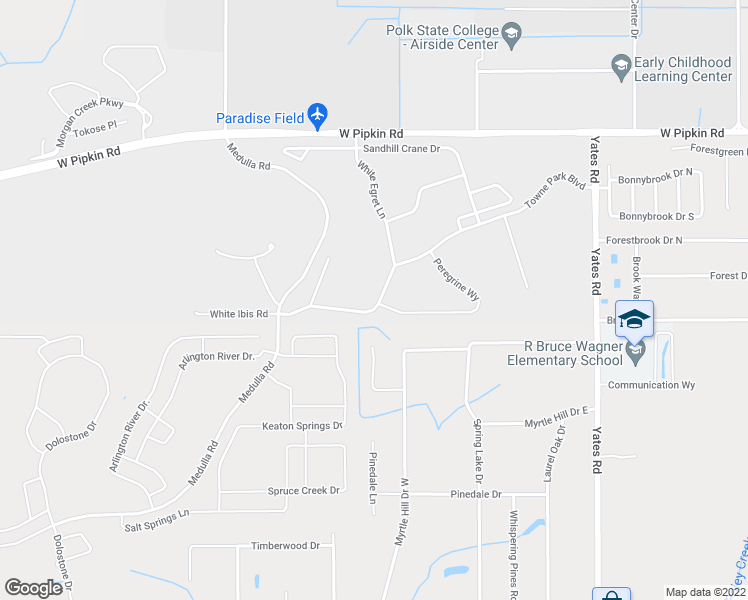 map of restaurants, bars, coffee shops, grocery stores, and more near 5247 White Egret Lane in Lakeland