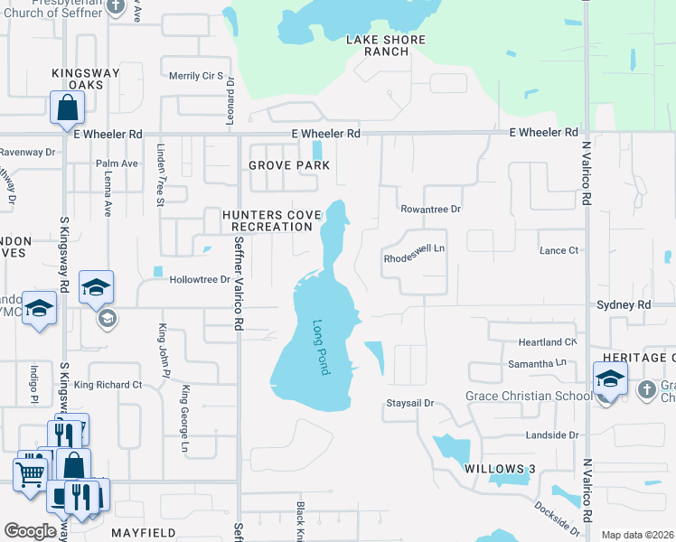 map of restaurants, bars, coffee shops, grocery stores, and more near 1814 Raven Manor Drive in Dover